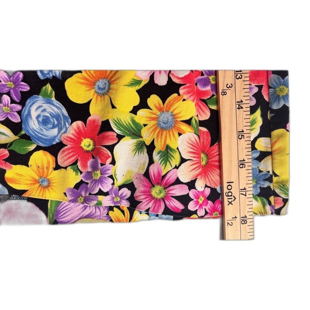 Briggs Petite Floral 90s VINTAGE Candy Colored Skort 14P Wrap Skirt Boho Garden - Picture 9 of 9
